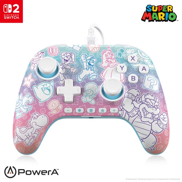 Nintendo Switch 2 PowerA Wired Controller Mushroom Kingdom C Button Game Chat64210726651009110