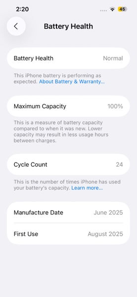 iPhone 16e 128gb in excellent used condition64196096095107114