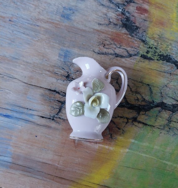 ***Tiny Treasures*** Miniature ornate ceramic jug. Carousel 2