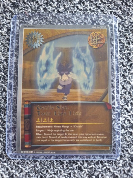 Naruto CCG, Gentle Step: Twin Lion Fists, 898, 1st Edition, HP, Foil Carousel 1