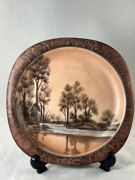 Vintage Gwenda King Painting On A Rosenthal Studio Line Plate Carousel 1