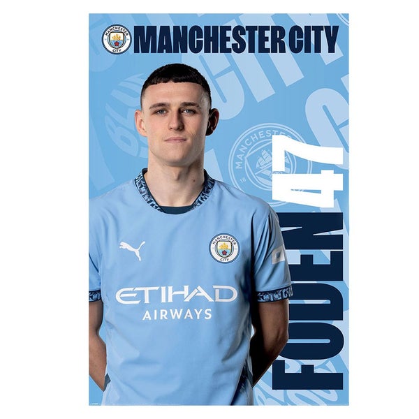 Manchester City FC Phil Foden Poster Carousel 1