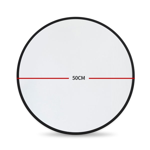 Wall Mirror Round Shaped Bathroom Makeup Mirrors Smooth Edge 50cm Carousel 2