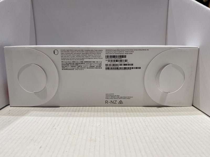 Apple Watch Series 9 GPS+Cellular,41mm Silver Alu.Case M/L Storm Blue Sport Band Carousel 6