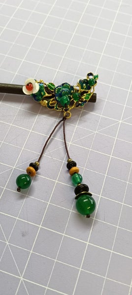 Authentic Chinese Hair Stick - Green Carousel 3