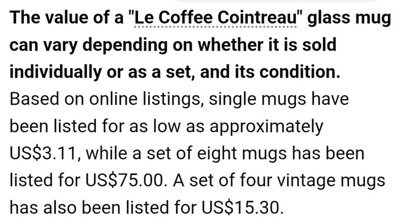 Retro Glass Cointreau Glass Mugs (Set of 4) Carousel 2