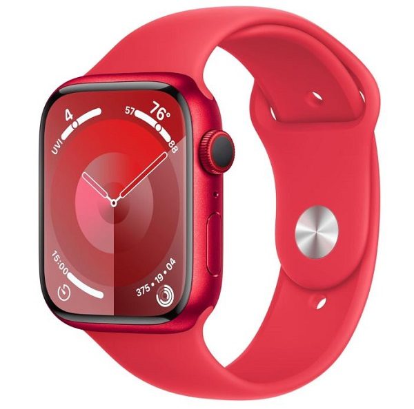 Apple Watch Series 9 GPS + Cellular,45mm Red Alu.Case M/L Red Sport Band Carousel 1
