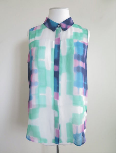 VERONIKA MAINE (AU) *Stunning Chic Chiffon Sleeveless Summer Blouse Top* 12 Carousel 1