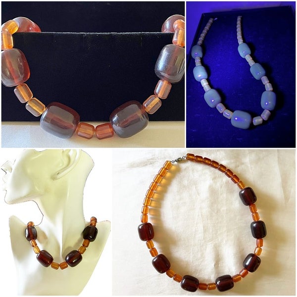 Long Vintage Chunky Genuine UV Tested Baltic Amber Beads Necklace, 115 gr *60 cm Carousel 1