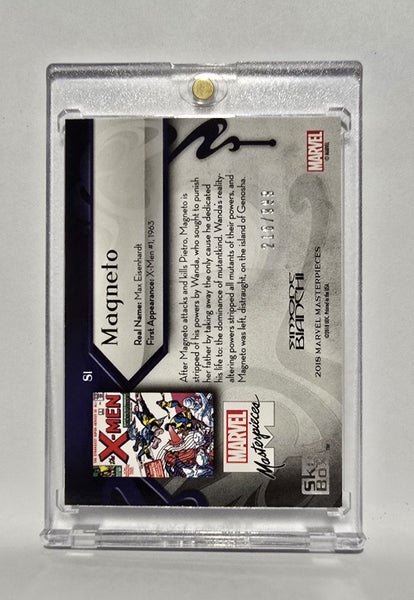 *** MAGNETO!! 2018 MARVEL MASTERPIECES BASE SILVER FOIL CARD *** Carousel 2