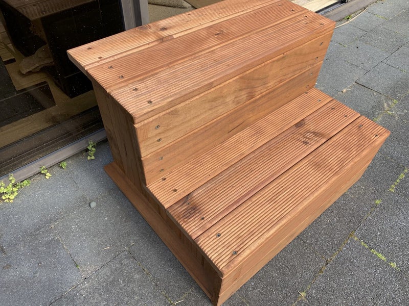 Spa Pool / Deck / Caravan Steps 40cm high - cedar Carousel 5