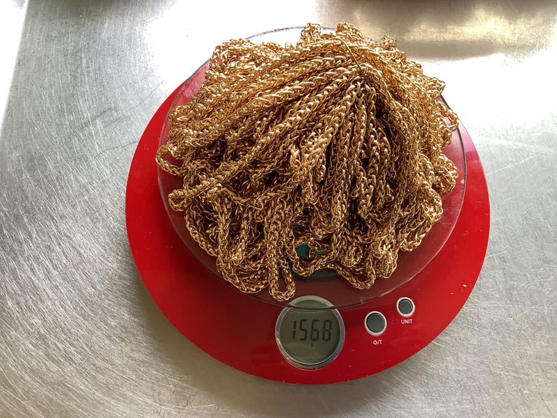 Rose Gold plated chain bulk about 27m 1.57kg Carousel 5