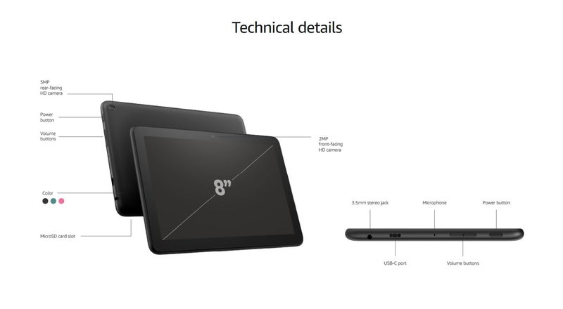 Amazon Fire HD 8 32GB Tablet - Hibiscus, 12th Gen Carousel 7