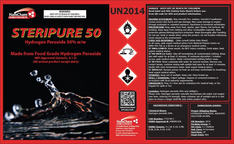 50% Hydrogen Peroxide (1L) - Food Grade Carousel 1