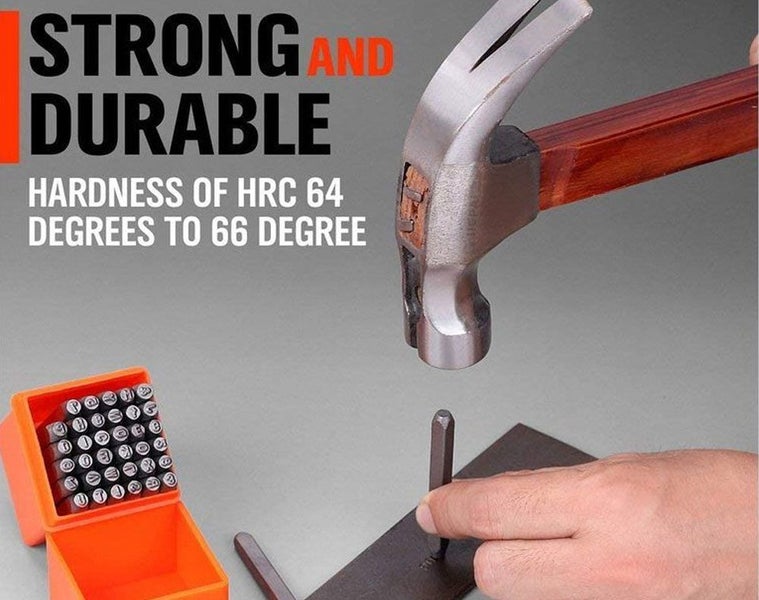 37Pcs Letter Number Punch Set +1 Stamp Hardened Metal Marking Stamping Carousel 2