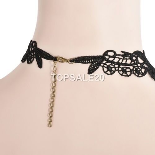 Women Victorian Lace Choker Necklace Metal Cameo Jewel Steampunk Carousel 7