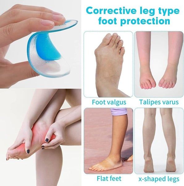 6 Pair Gel Arch Support Insoles Silicone Orthotic Heel Insert Cushion Plantar... Carousel 2