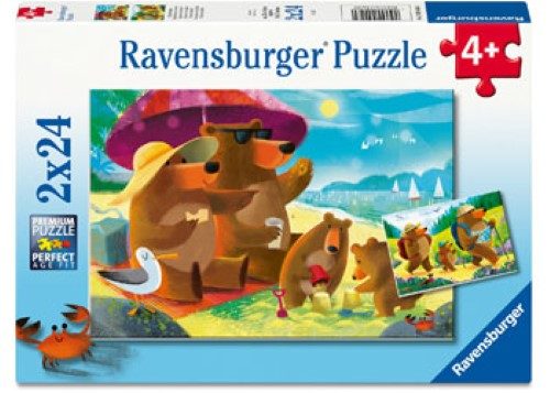 Ravensburger Bear Family Vacations Puzzle 2x24 Pieces Carousel 1