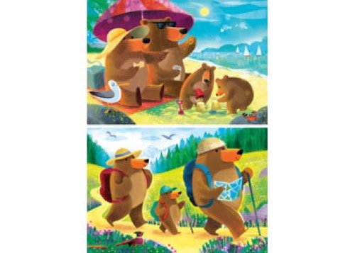 Ravensburger Bear Family Vacations Puzzle 2x24 Pieces Carousel 2
