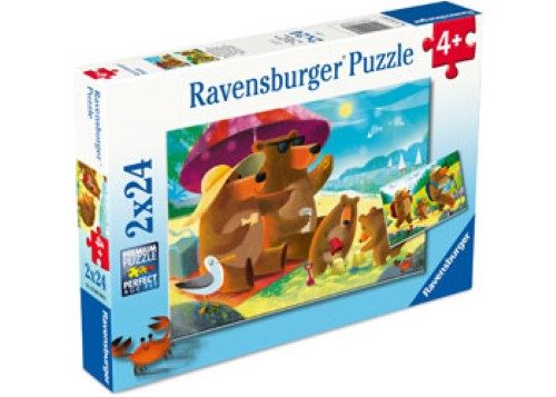 Ravensburger Bear Family Vacations Puzzle 2x24 Pieces Carousel 6