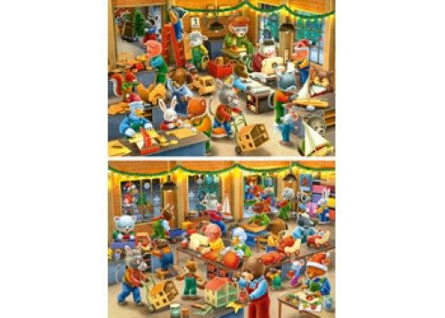 Ravensburger Christmas Toy Factory Puzzle 2x24 Pieces Carousel 2