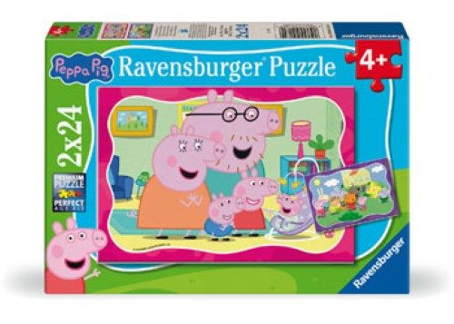 Ravensburger Peppa Pig Puzzle 2x24 Pieces Carousel 1
