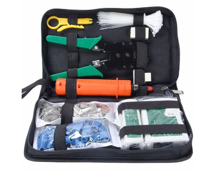 Network Ethernet LAN Kit Cable Tester Crimper Plier Tool Carousel 1