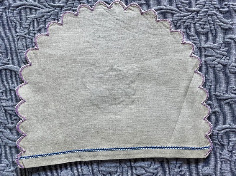 A cute little embroidered vintage linen Cover Carousel 3