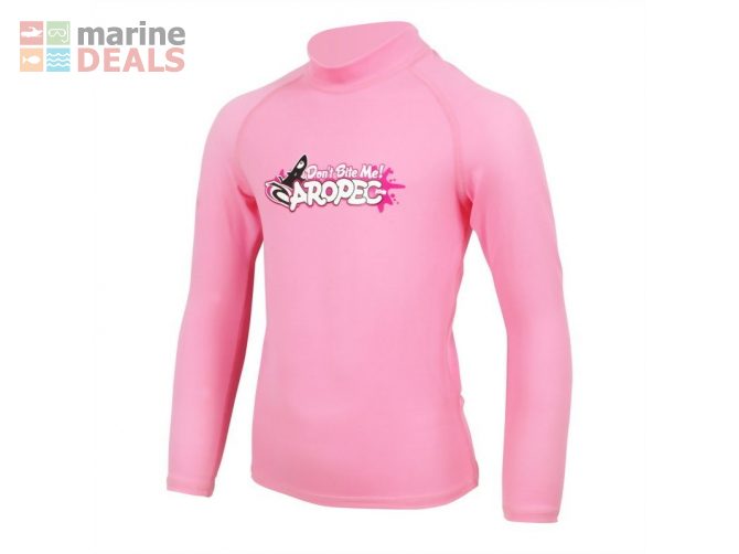 Aropec Lycra Kids Long Sleeve Rash Vest Pink 10 Y… Carousel 1