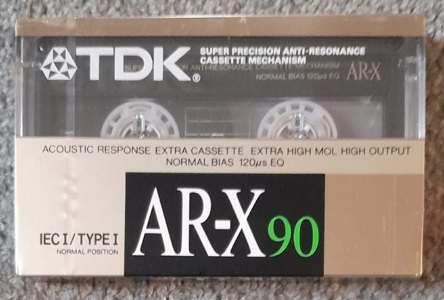 SUPERB FERRIC! 1 x TDK AR-X 90 Blank Audio Cassette Tape -Japan sealed/new Carousel 1