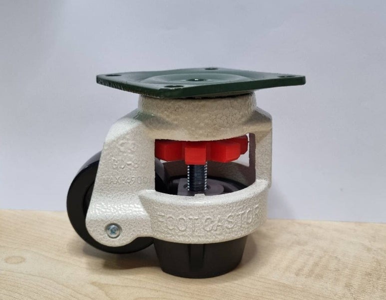 Leveling Caster Wheel Swivel Workbench Adjustable 1400KG Casters GD-80F 4PCS Carousel 1