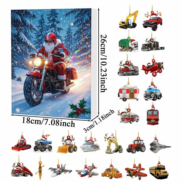 Christmas Advent Calendar with 24 Vehicles Trains Planes Vehicles Carousel 2