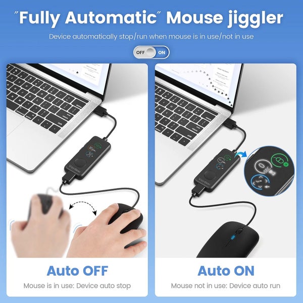 NNEOBA Fully Automatic USB Mouse Jiggler with HD Screen Carousel 2