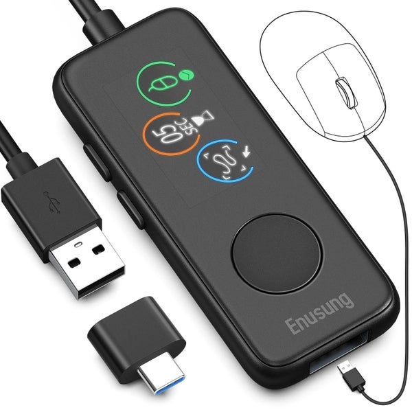 NNEOBA Fully Automatic USB Mouse Jiggler with HD Screen Carousel 7