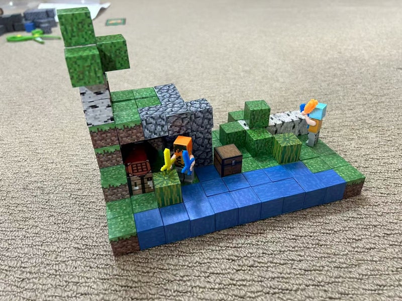 500 x block Magnetic Blocks + 10 Minifigure Carousel 1