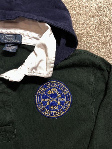Vintage Ralph Lauren PRL Outfitters Fish & Game Club Hooded Rugby size 10-12 Carousel 2