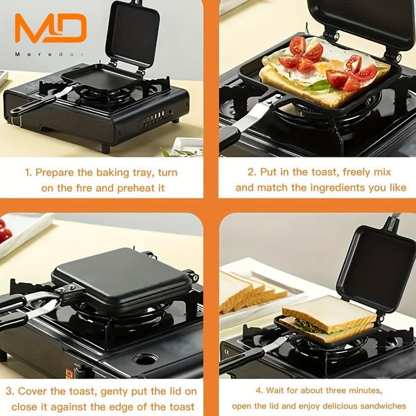 NNETM Non-Stick Double-Sided Sandwich & Omelette Maker Carousel 2