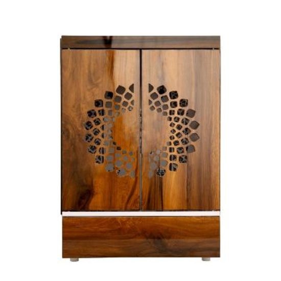 Wooden Temple For Home and Office With LED Light, Pooja Mandir64212425640834114