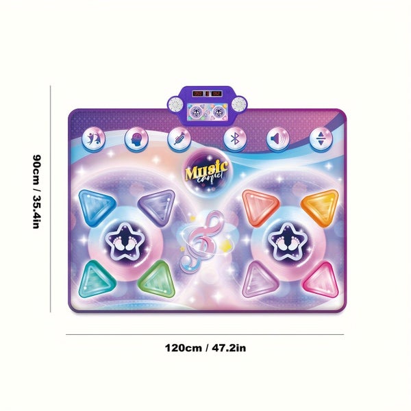 NNETM Kids Dance Mat Double Player Interactive Music Game Carousel 6