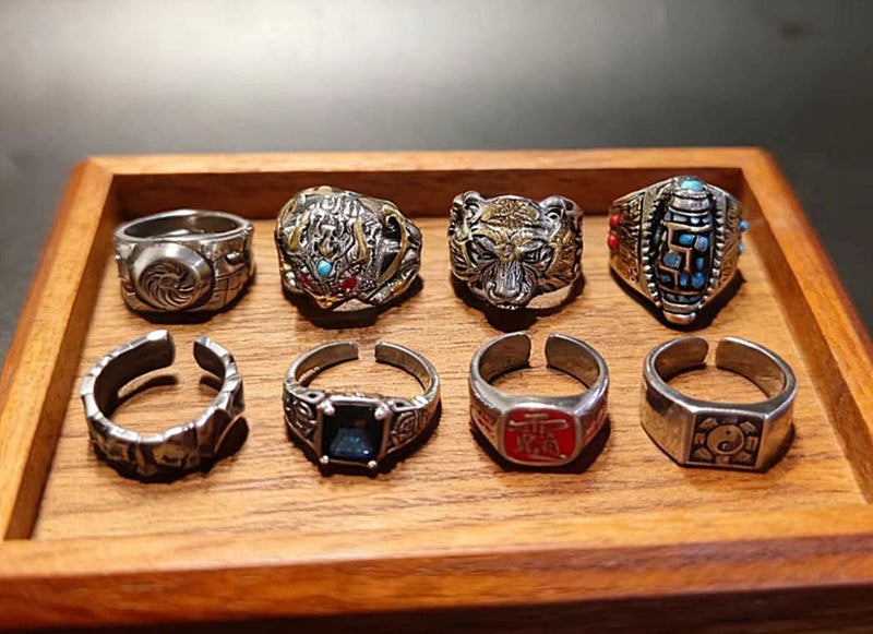 (8X Statement Rings) Men's Adjustable Rings Hip Hop Jewellery RSS49QS-1564641668537345114