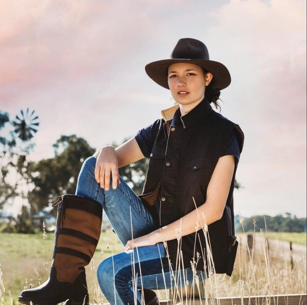 Oilskin Vest Brown unisex Adult Polar Fleece lined Free Storage bag Carousel 1