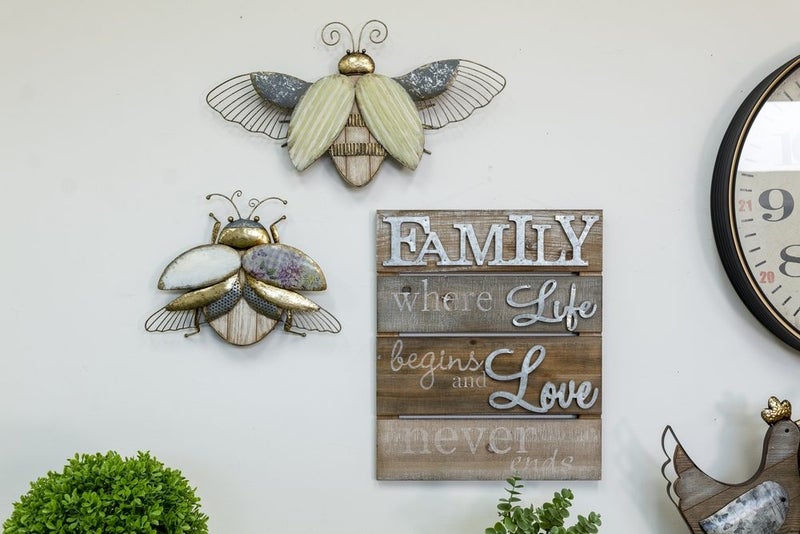 Nature Art Beetle Handcrafted Metal Wall Art Super Cute Multi Coloured Carousel 2