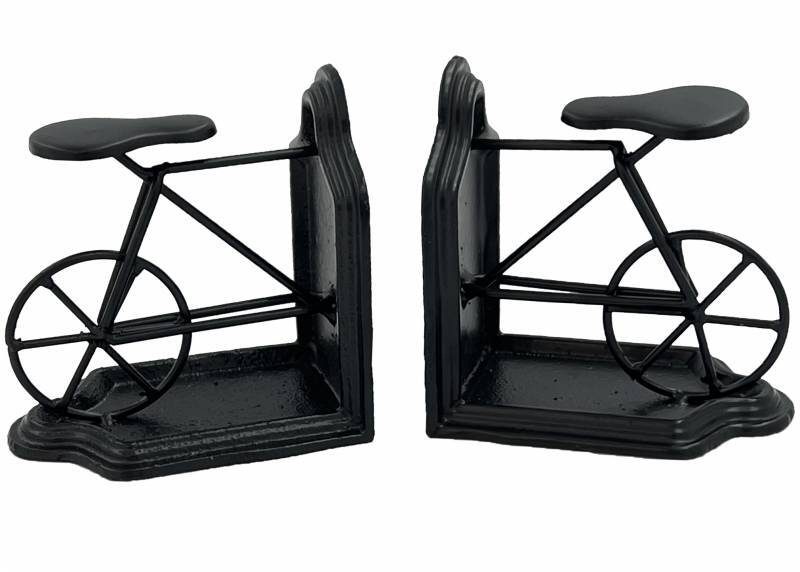 Handcrafted Bookends Cast Iron Bicycle Black Carousel 1