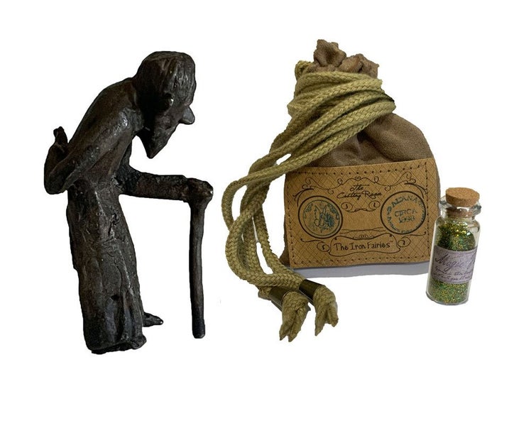 Grumpy Old Miner Merv Makers Of The Iron Fairy Hand Made Cast Iron Statue Carousel 1