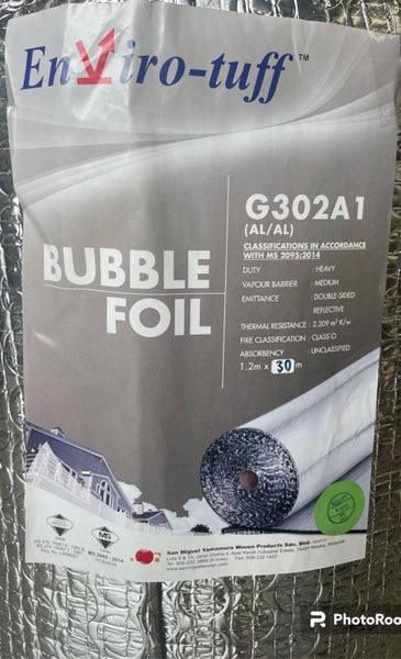 SPECIAL! $280 Full Aluminum Bubble FOIL Insulation! 1.2m x 30m Carousel 2