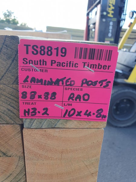 PINE LAMINATED POST - D4S - 88 x 88mm - 48m - H3.2 - TS881964217622232834112
