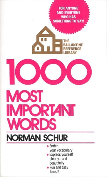 1000 Most Important Words by Norman W. Schur - Paperback Carousel 1