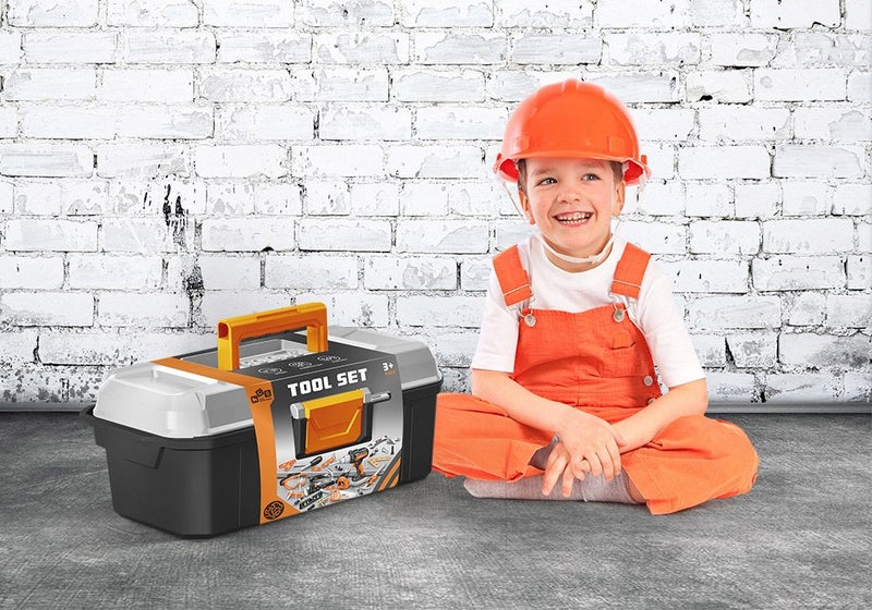 43pcs Kids Toolbox Construction Building Toys Carousel 1