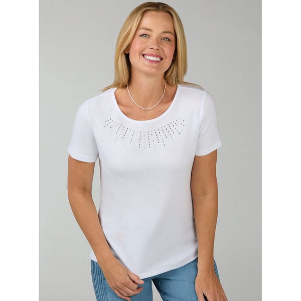 Tee with a splash of va-va-voom - 16 - white - made to make you smile! BLING64276374106241110