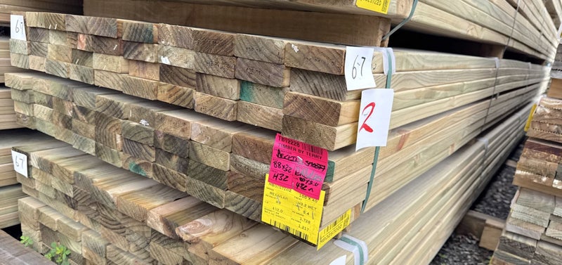 PINE DECKING, 88 x 32mm, REGULAR GRADE, SMOOTH, H3.2 TREATED - 432m - TBT2228 Carousel 1